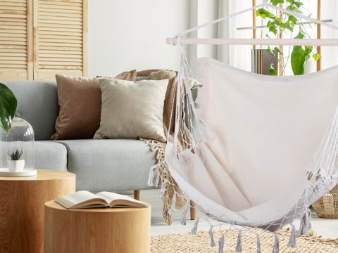 Hamak brazylijski ogrodowy fotel wiszący krzesło bujak huśtawka boho balkon Hamak brazylijski ogrodowy fotel wiszący krzesło bujak huśtawka boho balkon