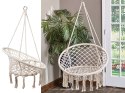 Huśtawka ogrodowa bocianie gniazdo fotel wiszący krzesło boho 80cm