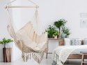 Krzesło brazylijskie hamakowe wiszące huśtawka hamak fotel poduszki boho