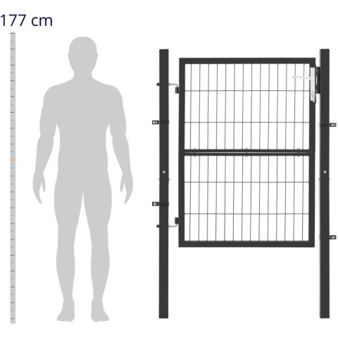 BRAMA FURTKA WEJŚCIOWA OGRODOWA ZE STALI 105 X 170 CM BRAMA FURTKA WEJŚCIOWA OGRODOWA ZE STALI 105 X 170 CM