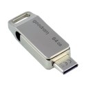 PENDRIVE 64GB DWA ZŁĄCZA USB 3.2 + USB-C OTG ODA3 SREBRNY