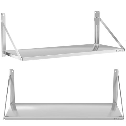 PÓŁKA ŚCIENNA SKŁADANA STALOWA NIERDZEWNA 120X45CM PÓŁKA ŚCIENNA SKŁADANA STALOWA NIERDZEWNA 120X45CM