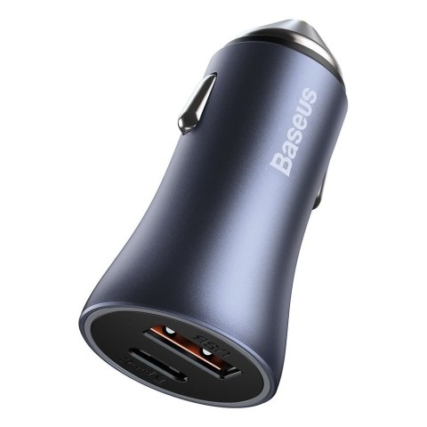 SZYBKA ŁADOWARKA SAMOCHODOWA USB-C USB 40W PD QC SCP FCP AFC + KABEL USB-C - LIGHTNING SZARY SZYBKA ŁADOWARKA SAMOCHODOWA USB-C USB 40W PD QC SCP FCP AFC + KABEL USB-C - LIGHTNING SZARY