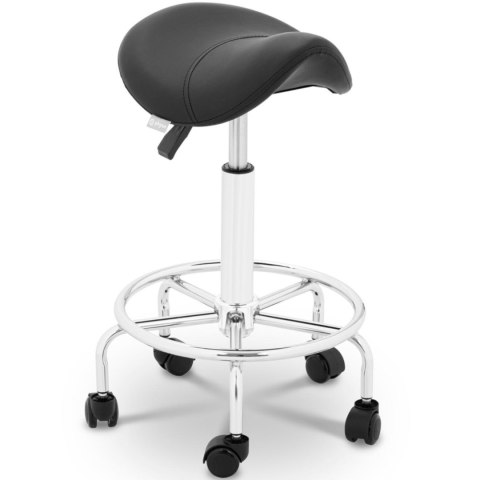 TABORET STOŁEK HOKER KOSMETYCZNY SIODŁOWY NA KÓŁKACH FRANKFURT DO 150 KG CZARNY TABORET STOŁEK HOKER KOSMETYCZNY SIODŁOWY NA KÓŁKACH FRANKFURT DO 150 KG CZARNY