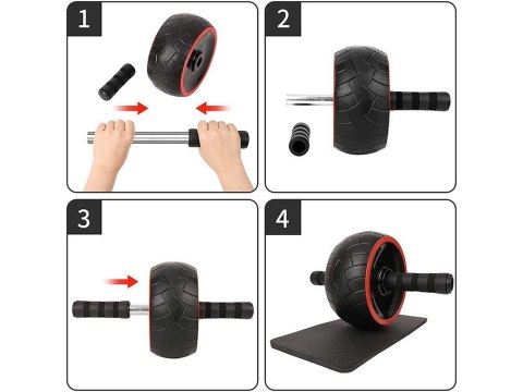 Roller do ćwiczeń mięśni kółko roller koło + mata Roller do ćwiczeń mięśni kółko roller koło + mata