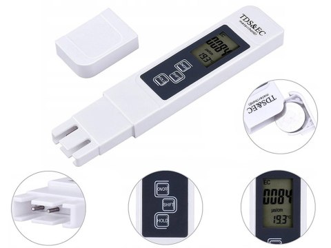Tester miernik twardości wody tds ec osmoza temp Tester miernik twardości wody tds ec osmoza temp