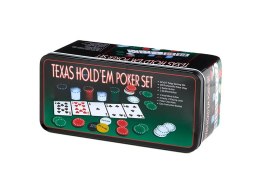 Zestaw do pokera texas żetony 200szt karty mata