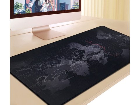 Duża podkładka pod mysz gamingowa mapa 90x40 biuro Duża podkładka pod mysz gamingowa mapa 90x40 biuro