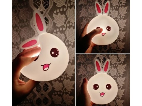 Lampka nocna dla dzieci led królik pilot rgb usb Lampka nocna dla dzieci led królik pilot rgb usb