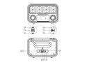 Radio fm kuchenne głośnik przenośne bluetooth aux
