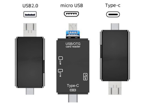 Czytnik kart sd microsd tf usb usb-c micro usb otg Czytnik kart sd microsd tf usb usb-c micro usb otg