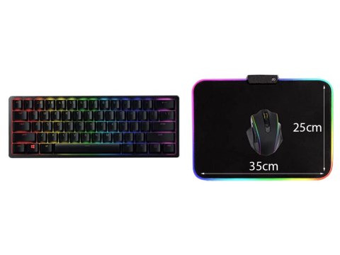 Podświetlana podkłada pod mysz gamingowa led 35x25 Podświetlana podkłada pod mysz gamingowa led 35x25