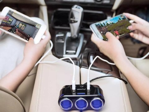 Rozdzielacz gniazda zapalniczki 2x usb ładowarka Rozdzielacz gniazda zapalniczki 2x usb ładowarka