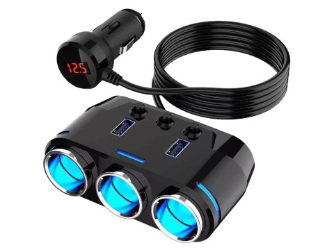 Rozdzielacz gniazda zapalniczki 2x usb ładowarka Rozdzielacz gniazda zapalniczki 2x usb ładowarka