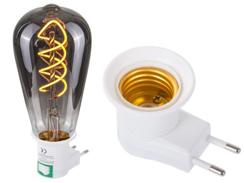 Adapter przejściówka na żarówkę wyłącznik 230v e27 Adapter przejściówka na żarówkę wyłącznik 230v e27