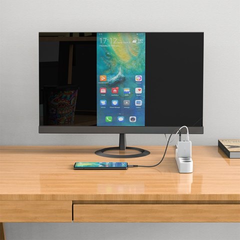 2W1 ŁADOWARKA SIECIOWA Z KABLEM USB-C + PRZEJŚCIÓWKA ADAPTER USB-C - HDMI 4K BIAŁY 2W1 ŁADOWARKA SIECIOWA Z KABLEM USB-C + PRZEJŚCIÓWKA ADAPTER USB-C - HDMI 4K BIAŁY