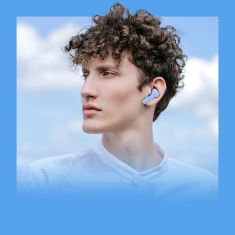 DOKANAŁOWE SŁUCHAWKI BEZPRZEWODOWE TWS BLUETOOTH JASNONIEBIESKI DOKANAŁOWE SŁUCHAWKI BEZPRZEWODOWE TWS BLUETOOTH JASNONIEBIESKI