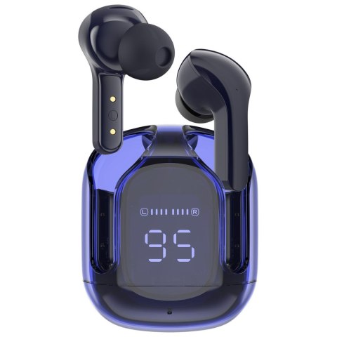 DOKANAŁOWE SŁUCHAWKI BEZPRZEWODOWE TWS BLUETOOTH NIEBIESKI DOKANAŁOWE SŁUCHAWKI BEZPRZEWODOWE TWS BLUETOOTH NIEBIESKI