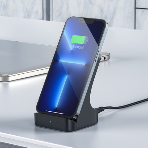 ŁADOWARKA INDUKCYJNA BEZPRZEWODOWA QI 15W + PODSTAWKA STOJAK NA TELEFON SZARA ŁADOWARKA INDUKCYJNA BEZPRZEWODOWA QI 15W + PODSTAWKA STOJAK NA TELEFON SZARA