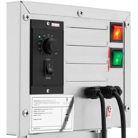 NADZIEWARKA DO KIEŁBAS ELEKTRYCZNA 4 LEJKI 230V 120W 10L NADZIEWARKA DO KIEŁBAS ELEKTRYCZNA 4 LEJKI 230V 120W 10L