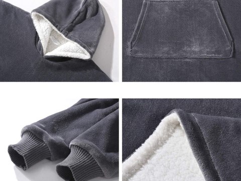 Ciepła bluza koc oversize xxl 2w1 gruba futrzak Ciepła bluza koc oversize xxl 2w1 gruba futrzak