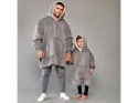 Ciepła bluza koc oversize xxl 2w1 gruba futrzak