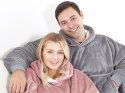 Ciepła bluza koc oversize xxl 2w1 gruba futrzak