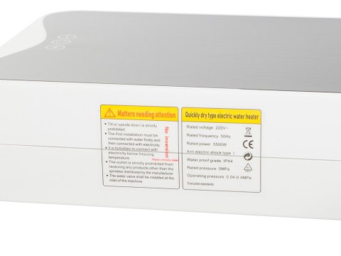 Elektryczny przepływowy podgrzewacz wody 5500w Elektryczny przepływowy podgrzewacz wody 5500w