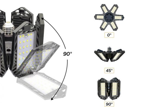Lampa warsztatowa sufitowa składana led mocna e27 Lampa warsztatowa sufitowa składana led mocna e27