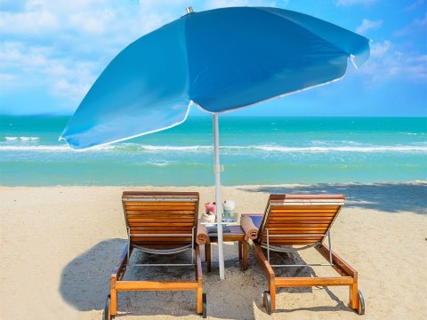 Parasol plażowy ogrodowy balkonowy duży xxl z filtrem uv 210 cm składany Parasol plażowy ogrodowy balkonowy duży xxl z filtrem uv 210 cm składany