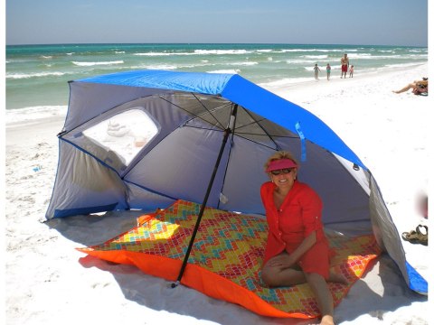 Parasol plażowy parawan namiot ogrodowy składany 2w1 xxl duży z filtrem uv Parasol plażowy parawan namiot ogrodowy składany 2w1 xxl duży z filtrem uv