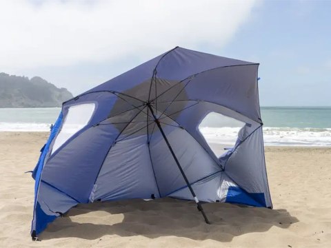 Parasol plażowy parawan namiot ogrodowy składany 2w1 xxl duży z filtrem uv Parasol plażowy parawan namiot ogrodowy składany 2w1 xxl duży z filtrem uv