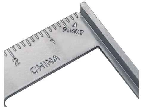 Duży kątownik stolarski aluminiowy przymiar 180mm Duży kątownik stolarski aluminiowy przymiar 180mm