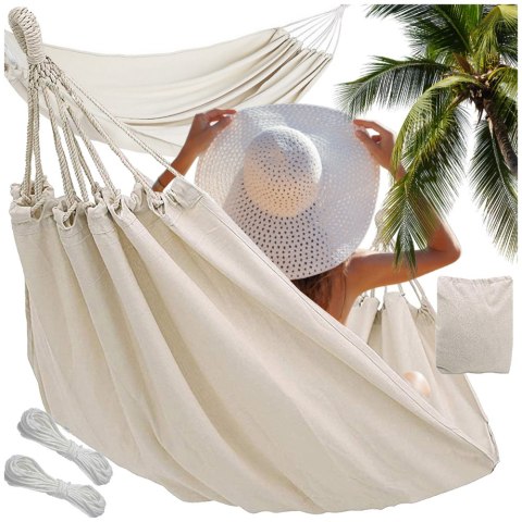 Hamak jednoosobowy materiałowy 200x80 pokrowiec etui torba boho z linkamiha Hamak jednoosobowy materiałowy 200x80 pokrowiec etui torba boho z linkamiha