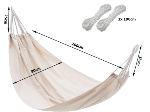 Hamak jednoosobowy materiałowy 200x80 pokrowiec etui torba boho z linkamiha Hamak jednoosobowy materiałowy 200x80 pokrowiec etui torba boho z linkamiha
