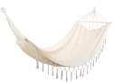 Hamak turystyczny duży boho frędzle dwuosobowy huśtawka 200x150