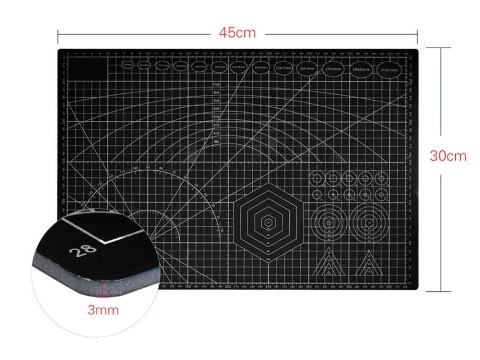 Mata do cięcia samogojąca a3 modelarska dwustronna Mata do cięcia samogojąca a3 modelarska dwustronna