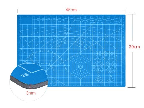 Mata do cięcia samogojąca a3 modelarska dwustronna Mata do cięcia samogojąca a3 modelarska dwustronna
