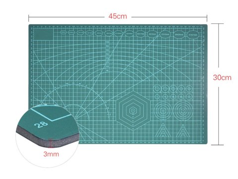 Mata do cięcia samogojąca a3 modelarska dwustronna Mata do cięcia samogojąca a3 modelarska dwustronna