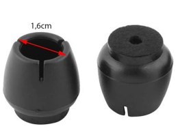 Nakładki na nogi krzesła filc 12-16mm czarne 16szt