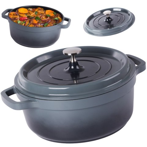Garnek brytfanna do gotowania pieczenia non stick indukcja gaz pokrywa 4l Garnek brytfanna do gotowania pieczenia non stick indukcja gaz pokrywa 4l