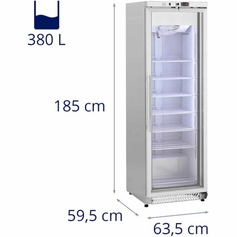 ZAMRAŻARKA SZUFLADOWA PRZESZKLONA Z ZAMKIEM DO -18 C 380 L ZAMRAŻARKA SZUFLADOWA PRZESZKLONA Z ZAMKIEM DO -18 C 380 L