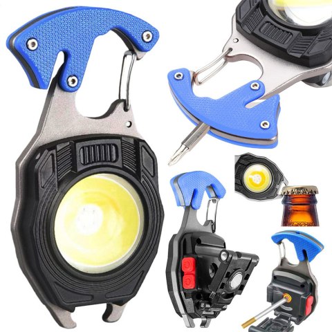 Lampka led cob brelok otwieracz magnes latarka 8w1 Lampka led cob brelok otwieracz magnes latarka 8w1
