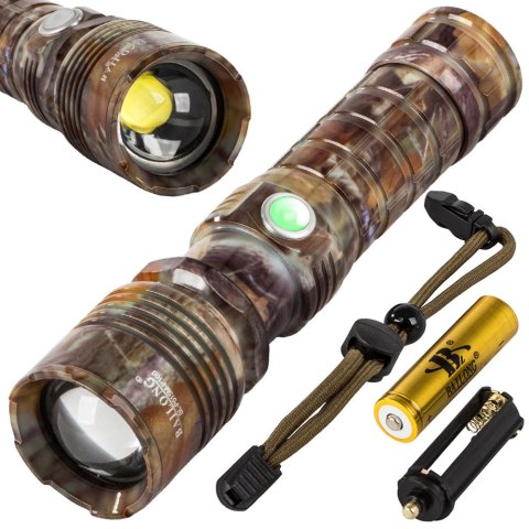 Latarka taktyczna bailong zoom cree led xhp160 usb Latarka taktyczna bailong zoom cree led xhp160 usb