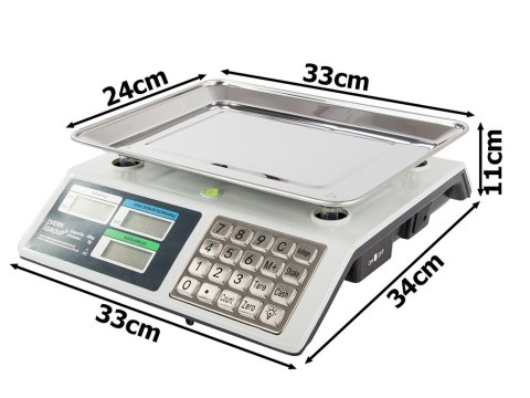 Waga sklepowa elektroniczna kalkulacyjna 40kg pl Waga sklepowa elektroniczna kalkulacyjna 40kg pl