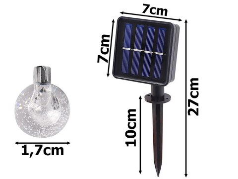 Girlanda ogrodowa lampki 40 led solarna multikolor Girlanda ogrodowa lampki 40 led solarna multikolor