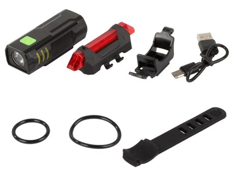 Lampka rowerowa led zestaw tył przód usb na rower Lampka rowerowa led zestaw tył przód usb na rower