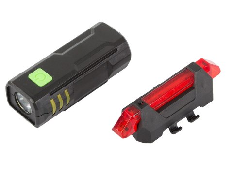 Lampka rowerowa led zestaw tył przód usb na rower Lampka rowerowa led zestaw tył przód usb na rower