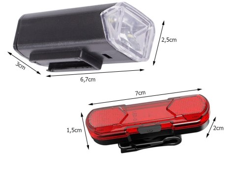 Lampka rowerowa przód tył zestaw do roweru led usb Lampka rowerowa przód tył zestaw do roweru led usb