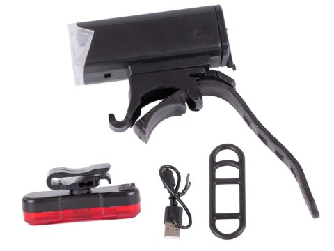 Lampka rowerowa przód tył zestaw do roweru led usb Lampka rowerowa przód tył zestaw do roweru led usb